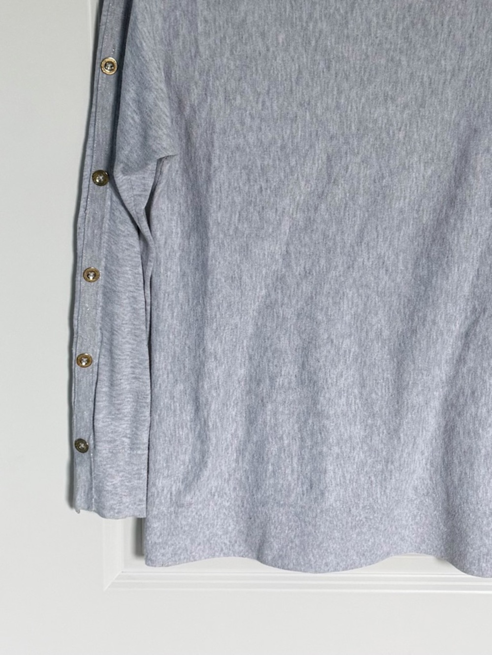 Lilly Pulitzer Women's Gray Buttoned Long Sleeve Top Size XS 39744 - Picture 5 of 15
